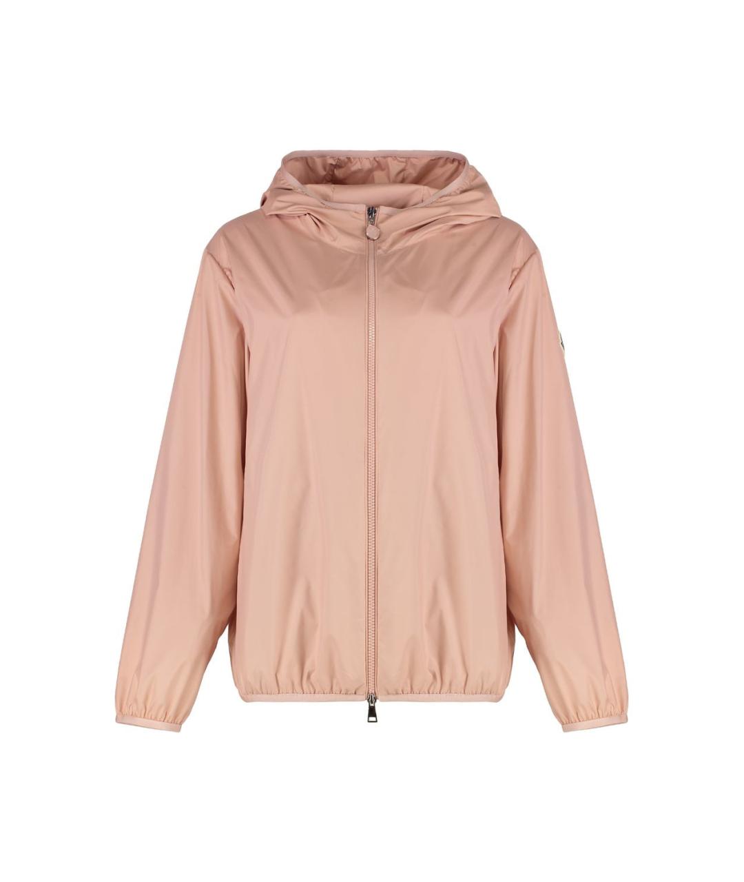 MONCLER Розовая полиэстеровая куртка, фото 1