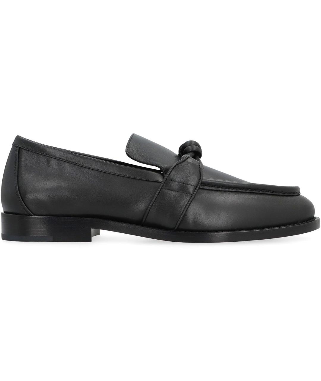 BOTTEGA VENETA Черные кожаные лоферы, фото 1
