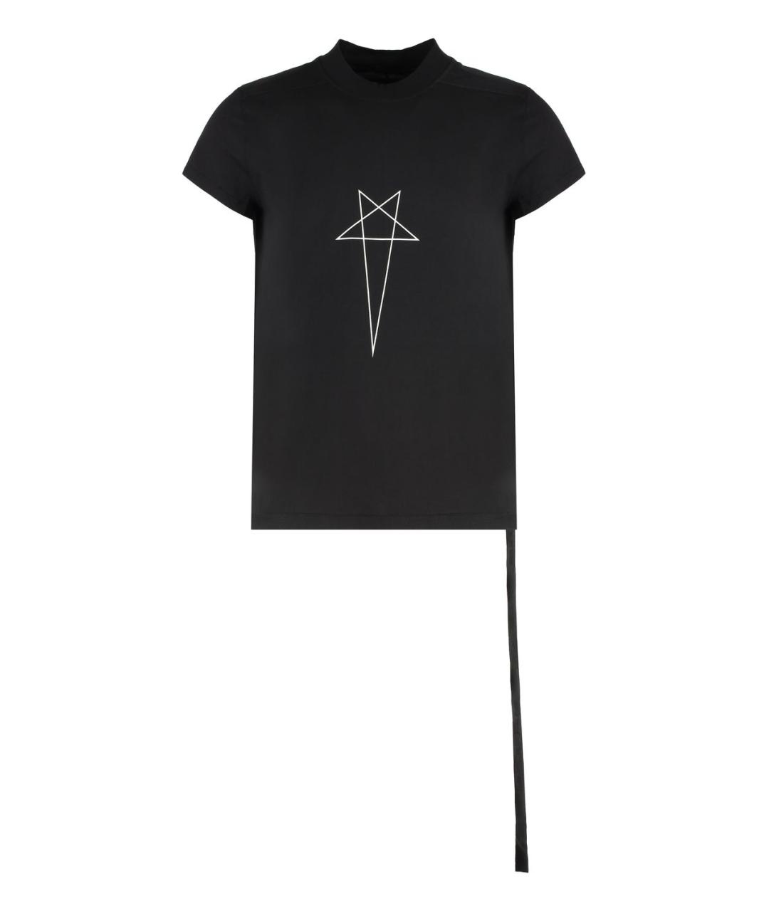 RICK OWENS DRKSHDW Черная хлопковая футболка, фото 1