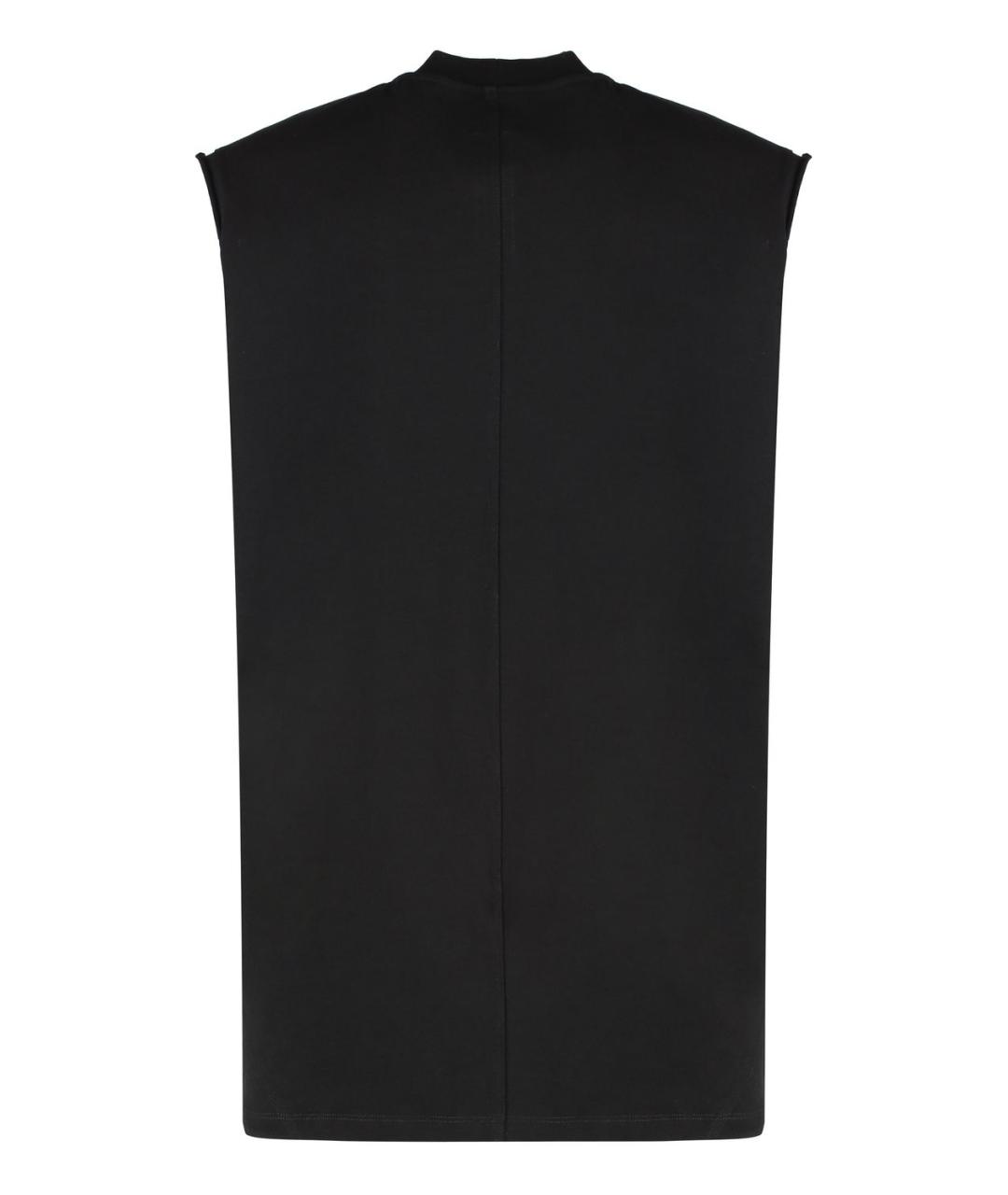 RICK OWENS Черная хлопковая майка, фото 2