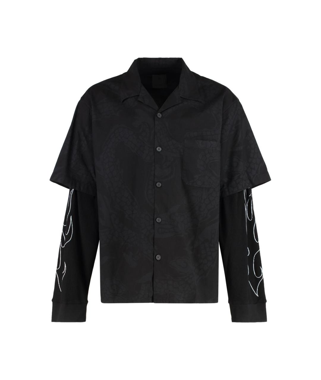 GIVENCHY Черная хлопковая кэжуал рубашка, фото 1