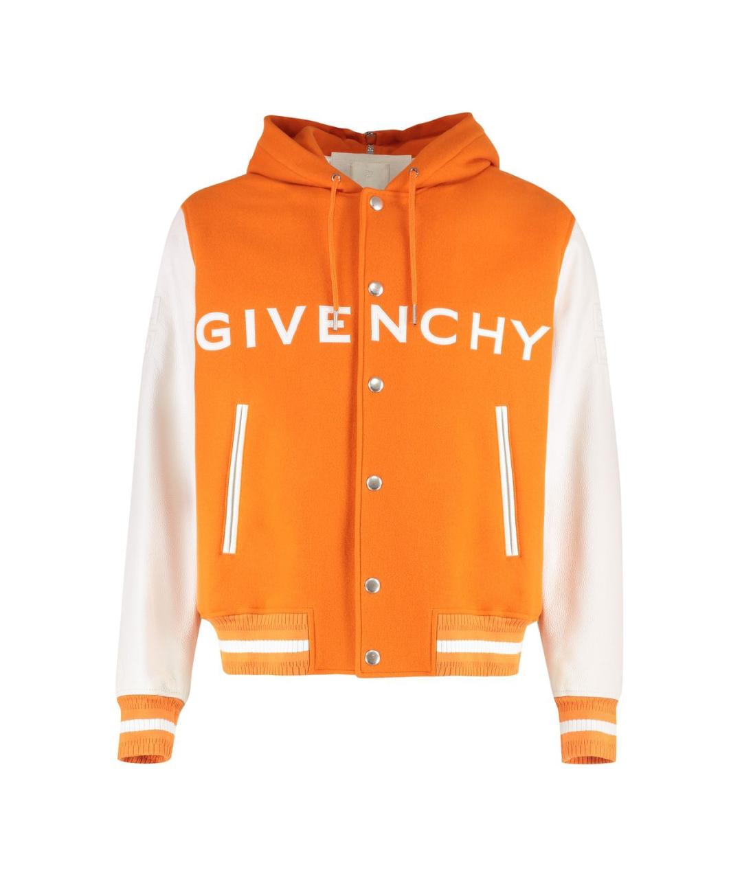 GIVENCHY Оранжевая шерстяная куртка, фото 1
