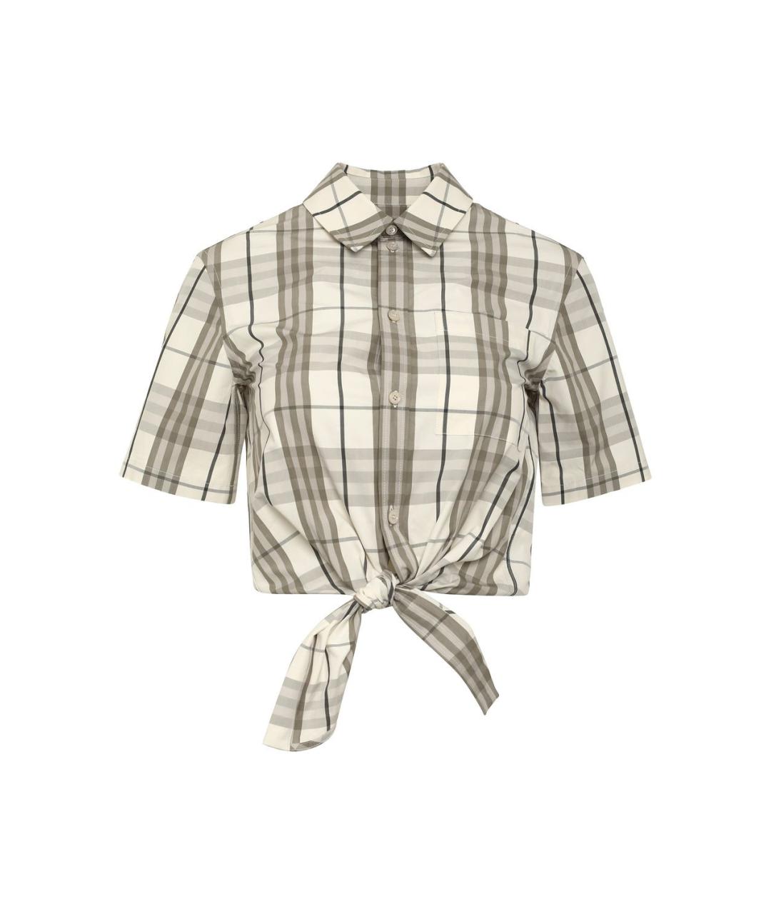 BURBERRY Бежевая хлопковая рубашка, фото 1