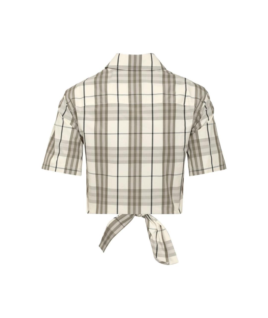 BURBERRY Бежевая хлопковая рубашка, фото 2