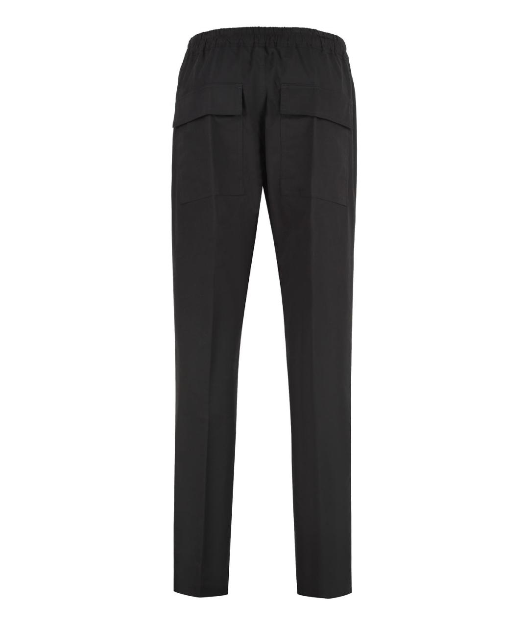 RICK OWENS Черные хлопковые повседневные брюки, фото 2