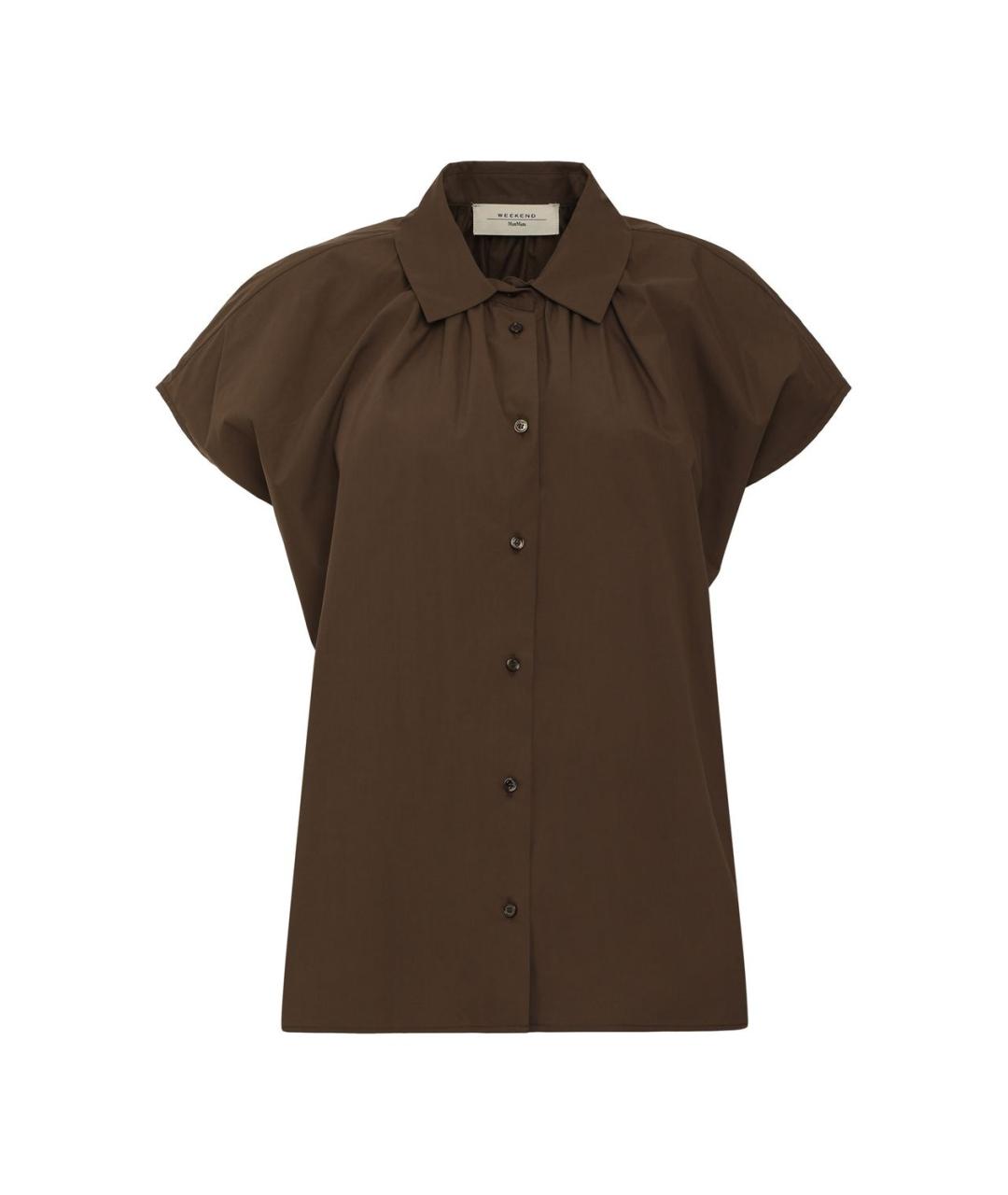 WEEKEND MAX MARA Коричневая хлопковая блузы, фото 1