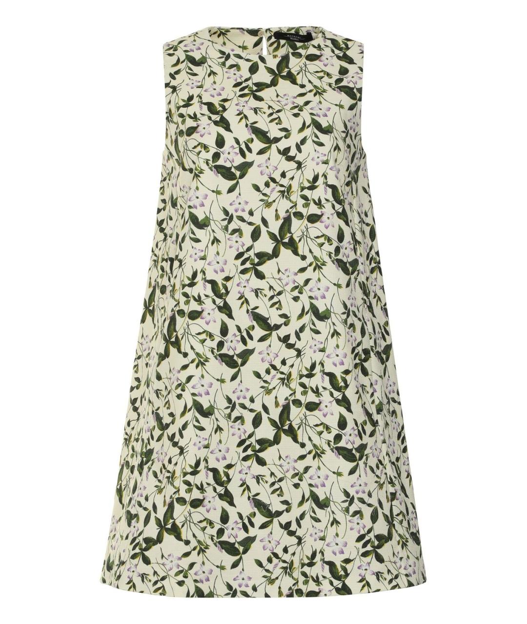 WEEKEND MAX MARA Зеленые хлопковое повседневное платье, фото 1