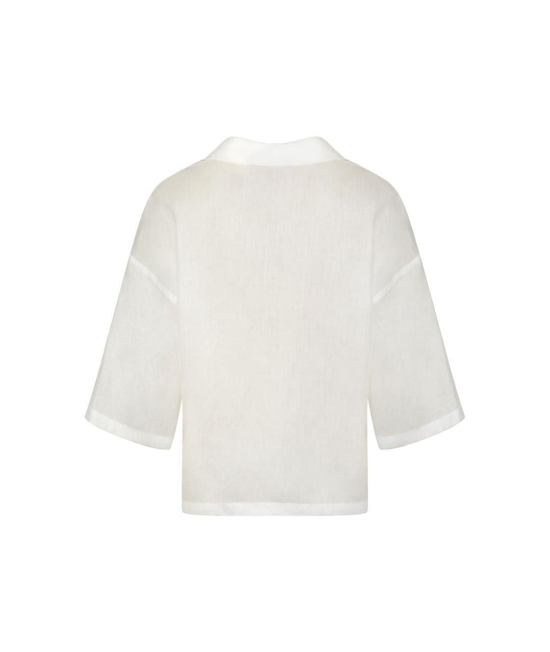 MAX MARA STUDIO Белая хлопковая блузы, фото 2