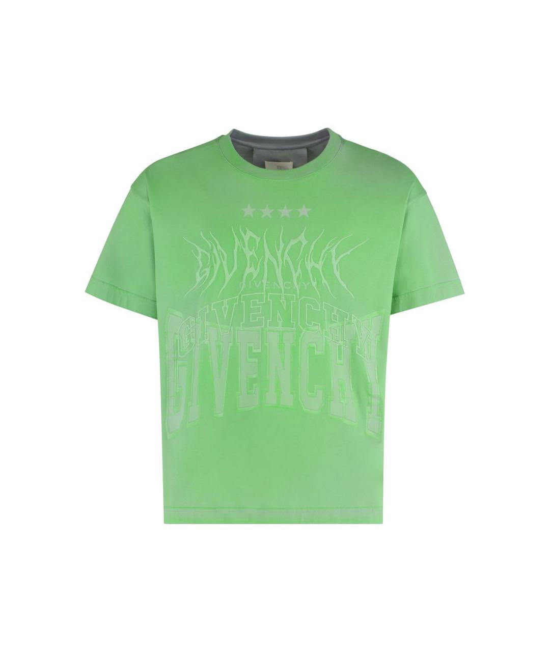 GIVENCHY Зеленая хлопковая футболка, фото 1