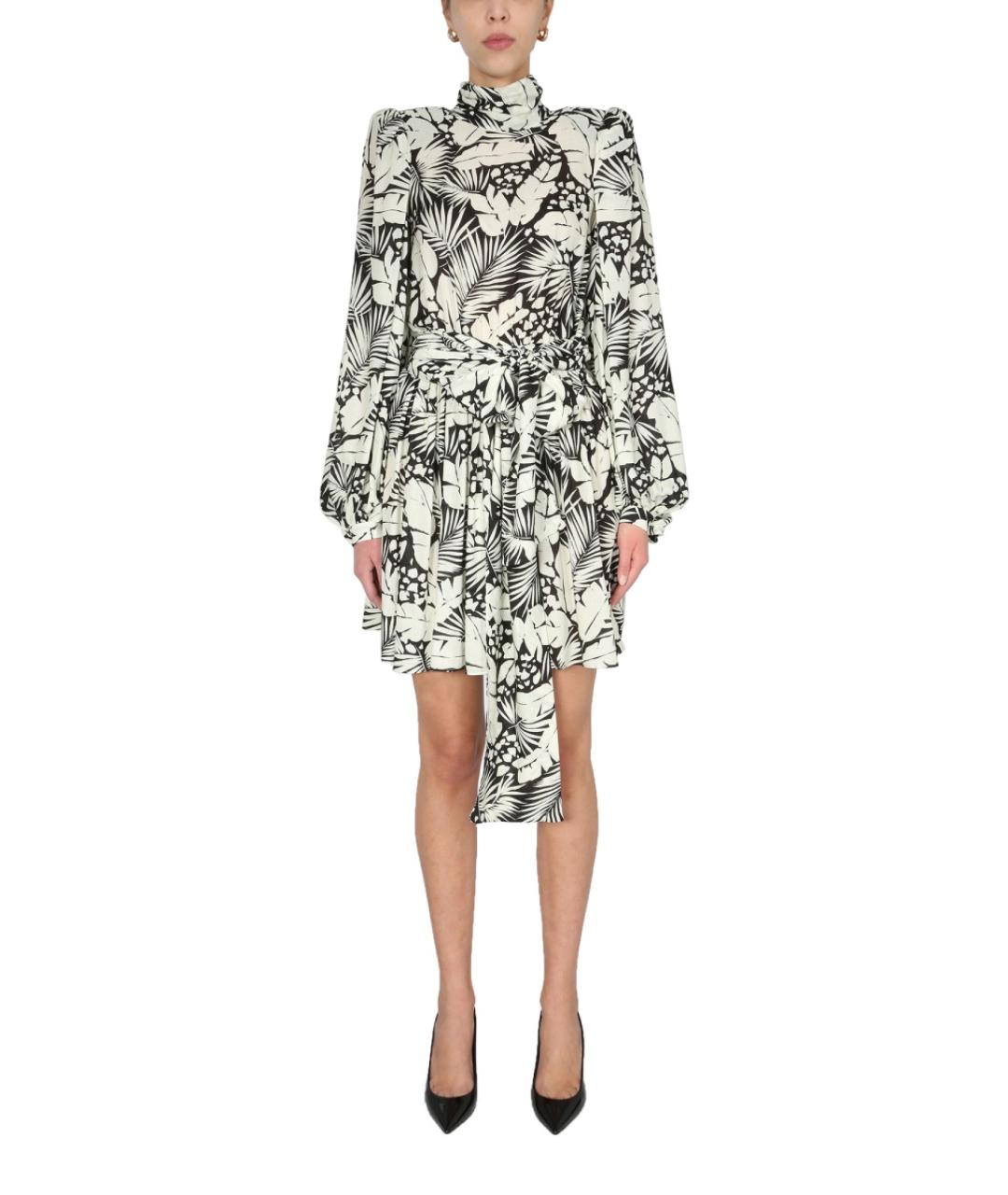 SAINT LAURENT Черное вискозное повседневное платье, фото 3