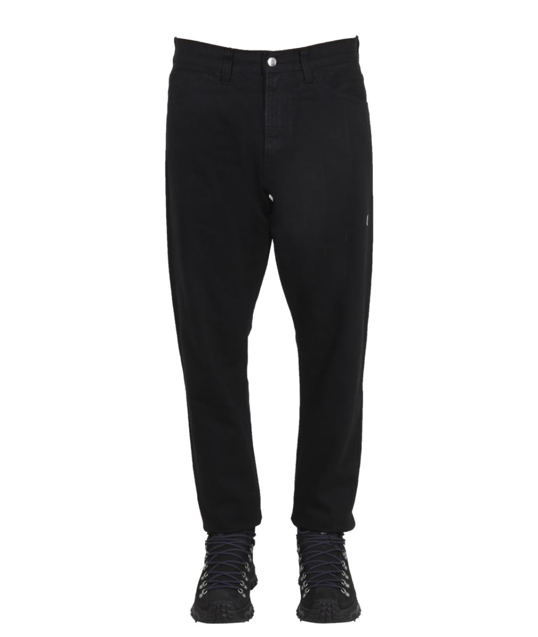 MONCLER Черные хлопковые повседневные брюки, фото 5