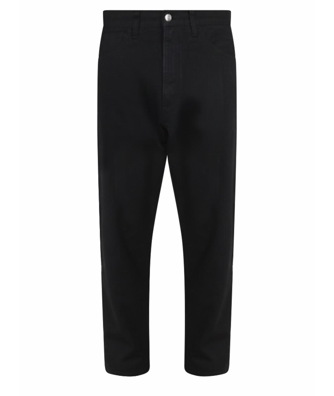 MONCLER Черные хлопковые повседневные брюки, фото 1