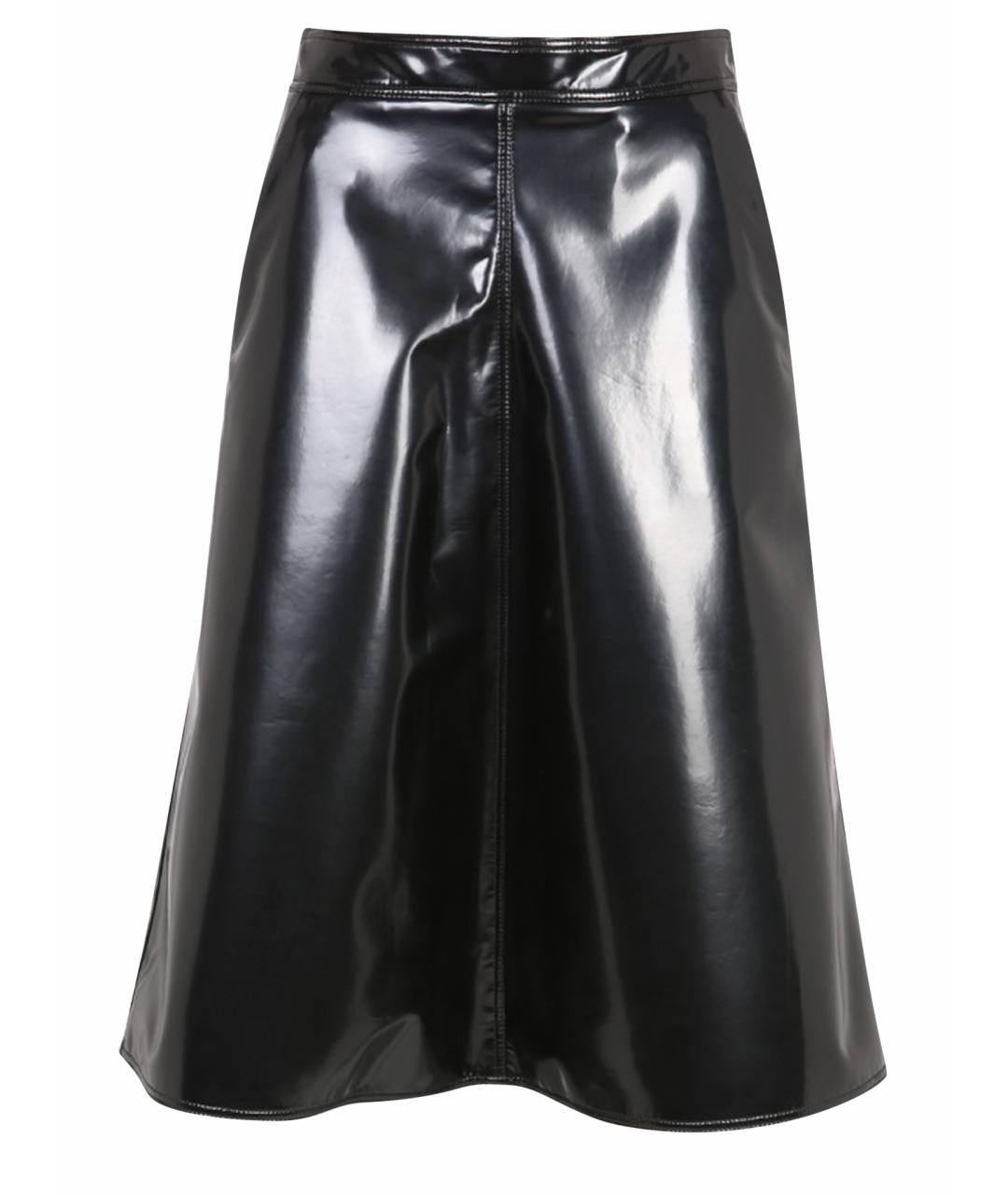 MONCLER Черная полиамидовая юбка миди, фото 1