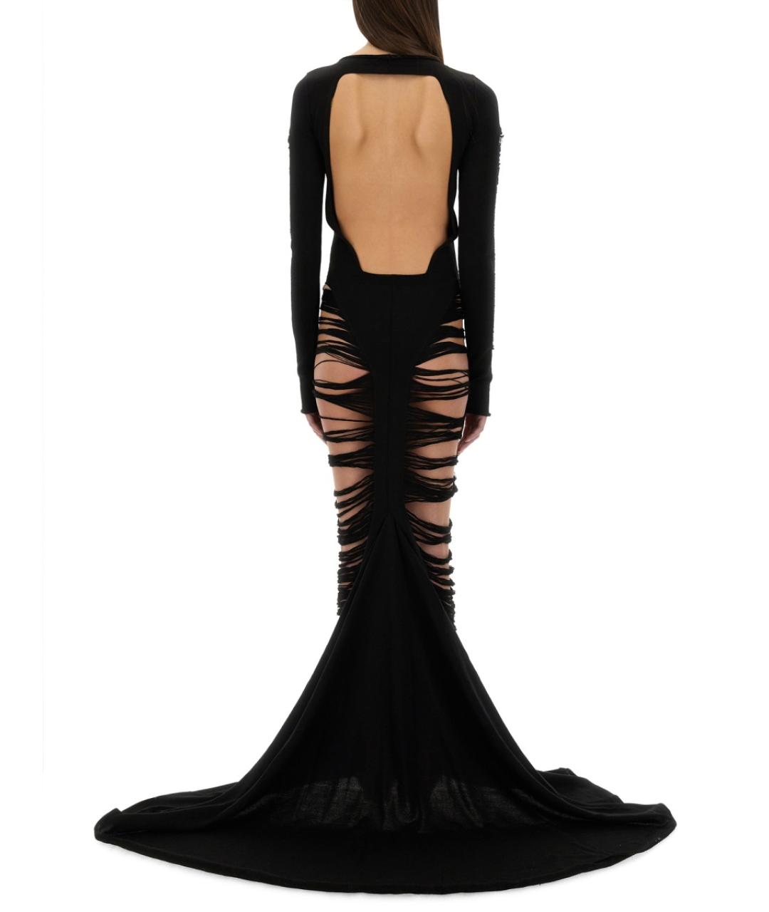 RICK OWENS Черное шерстяное вечернее платье, фото 2