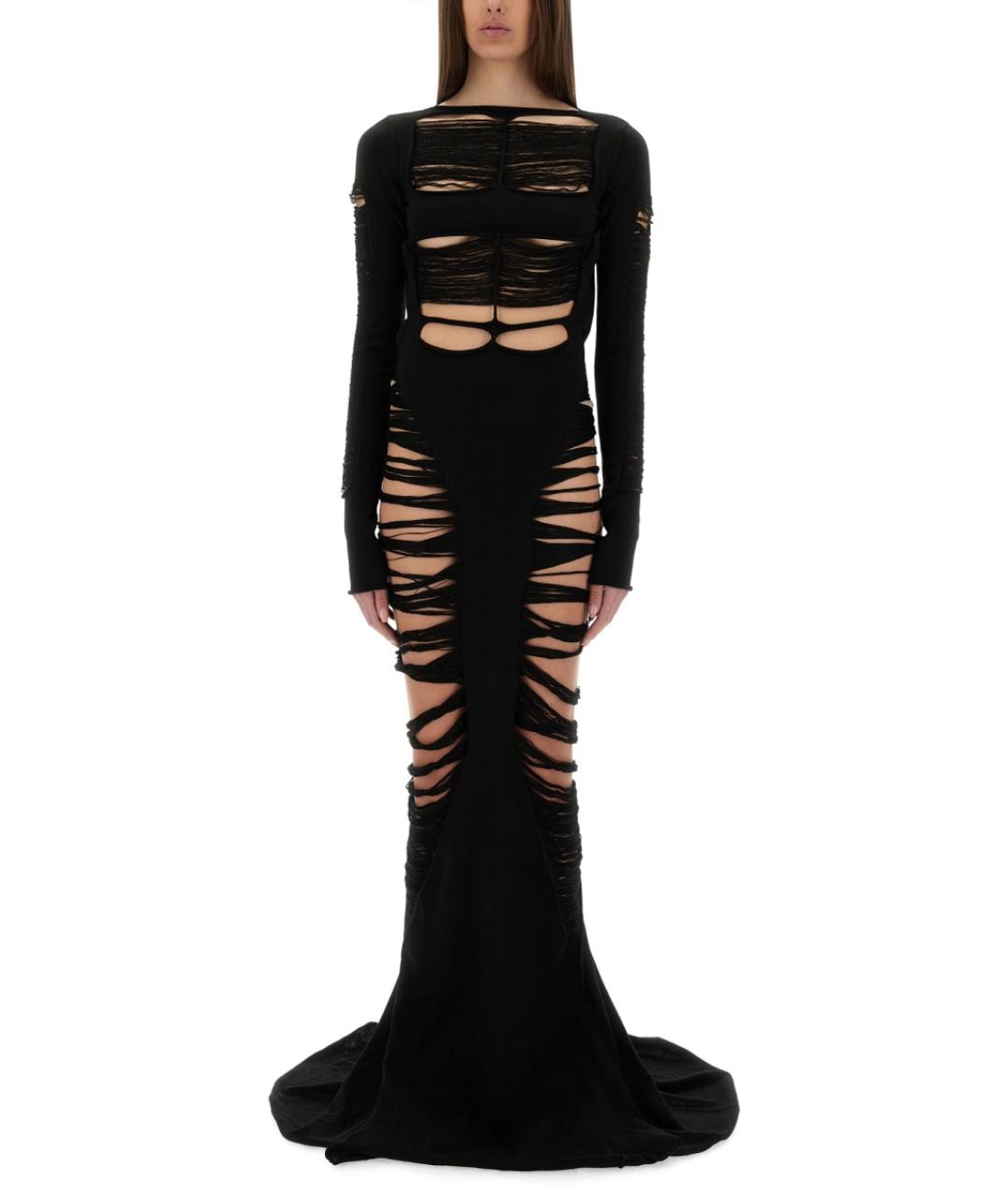 RICK OWENS Черное шерстяное вечернее платье, фото 1