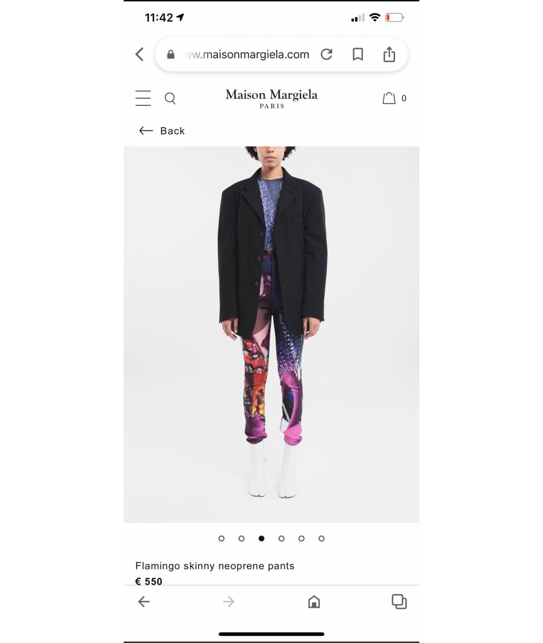MAISON MARGIELA Мульти полиэстеровые брюки узкие, фото 2
