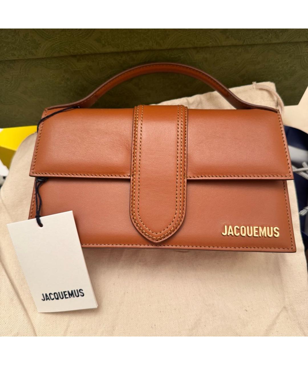 JACQUEMUS Коричневая сумка через плечо, фото 4