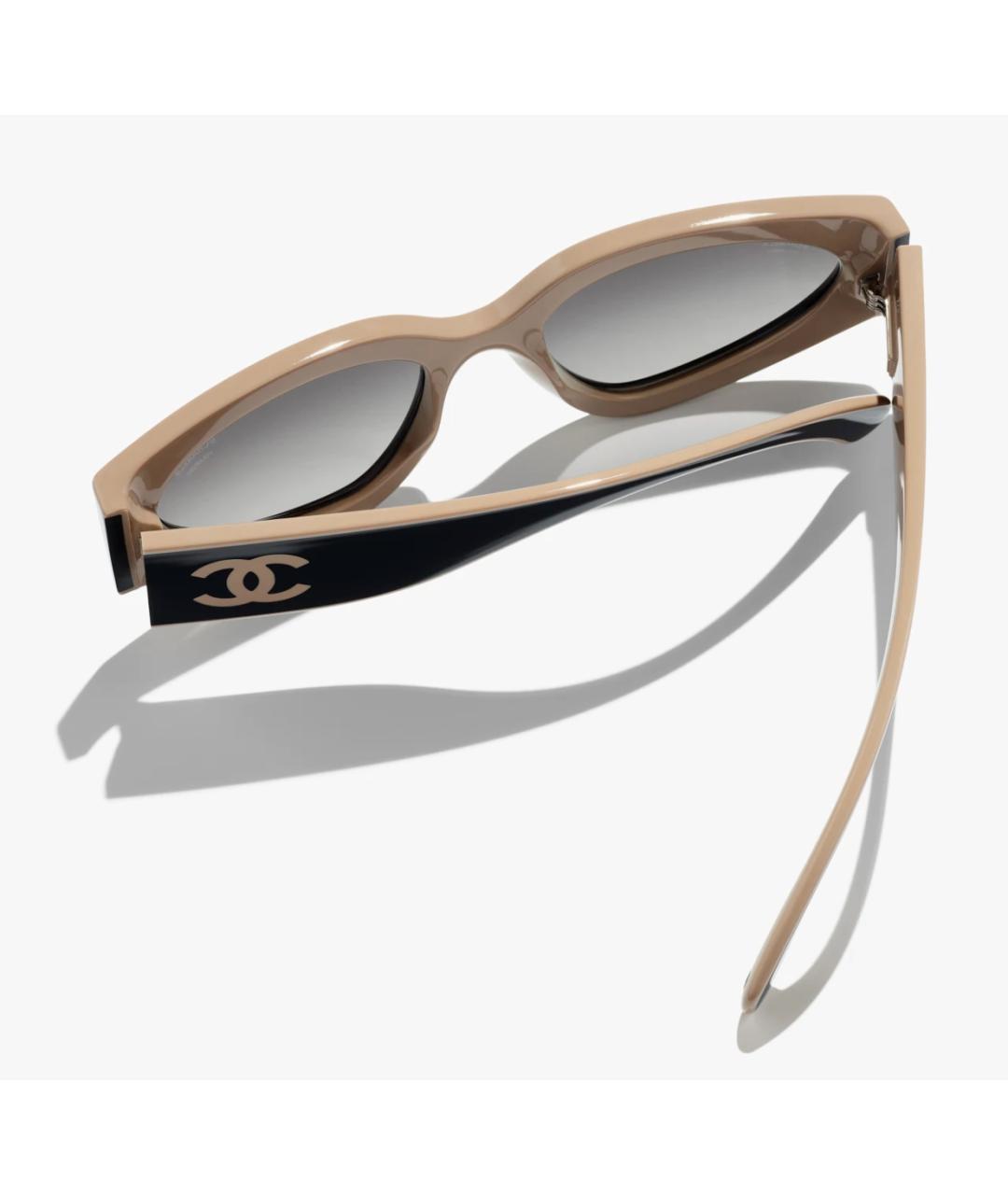 CHANEL Черные пластиковые солнцезащитные очки, фото 4