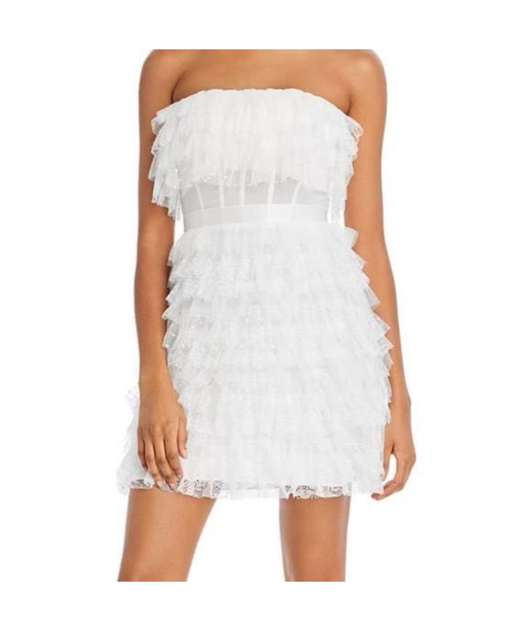 BCBG MAXAZRIA Белое полиэстеровое коктейльное платье, фото 2