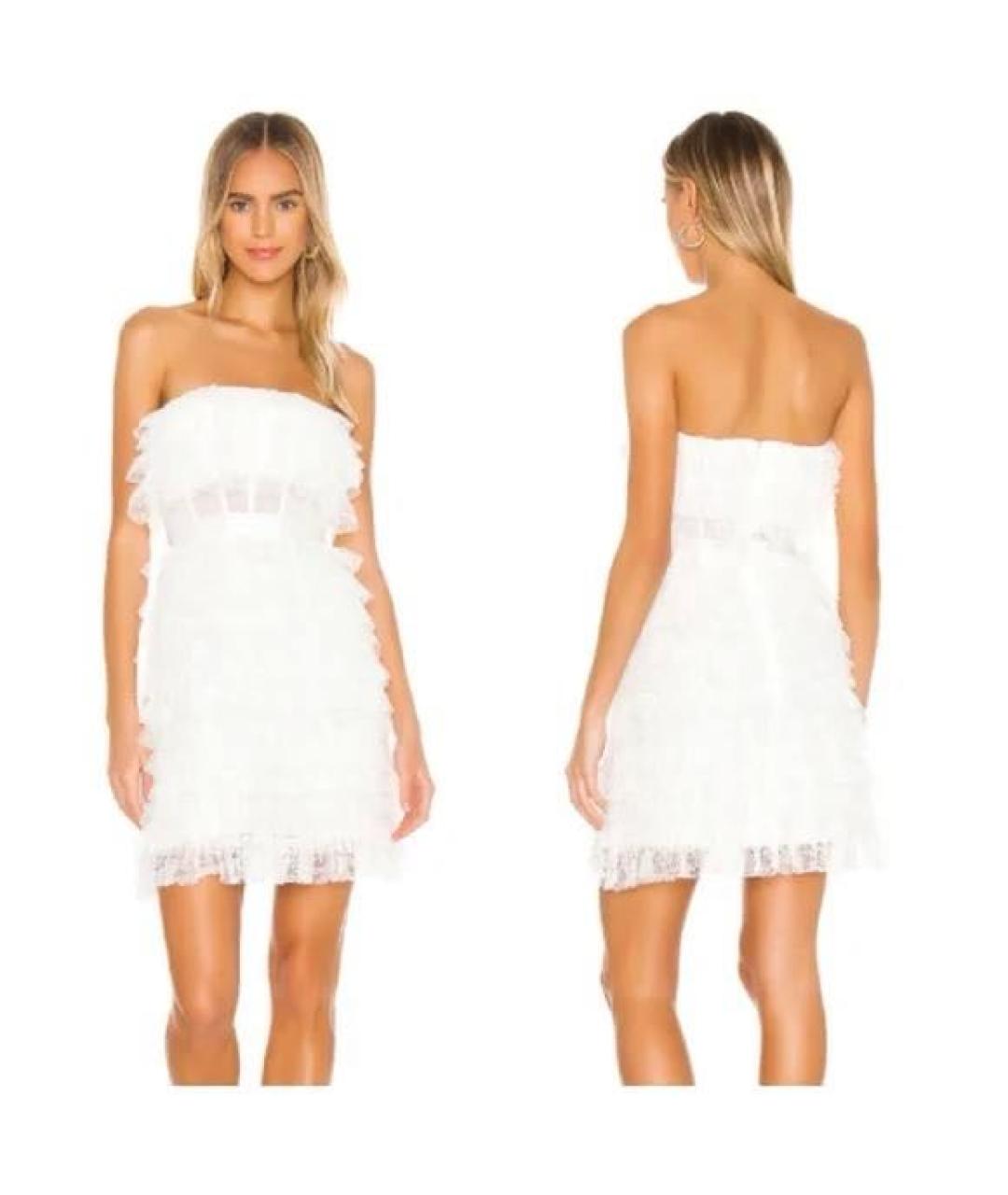 BCBG MAXAZRIA Белое полиэстеровое коктейльное платье, фото 4