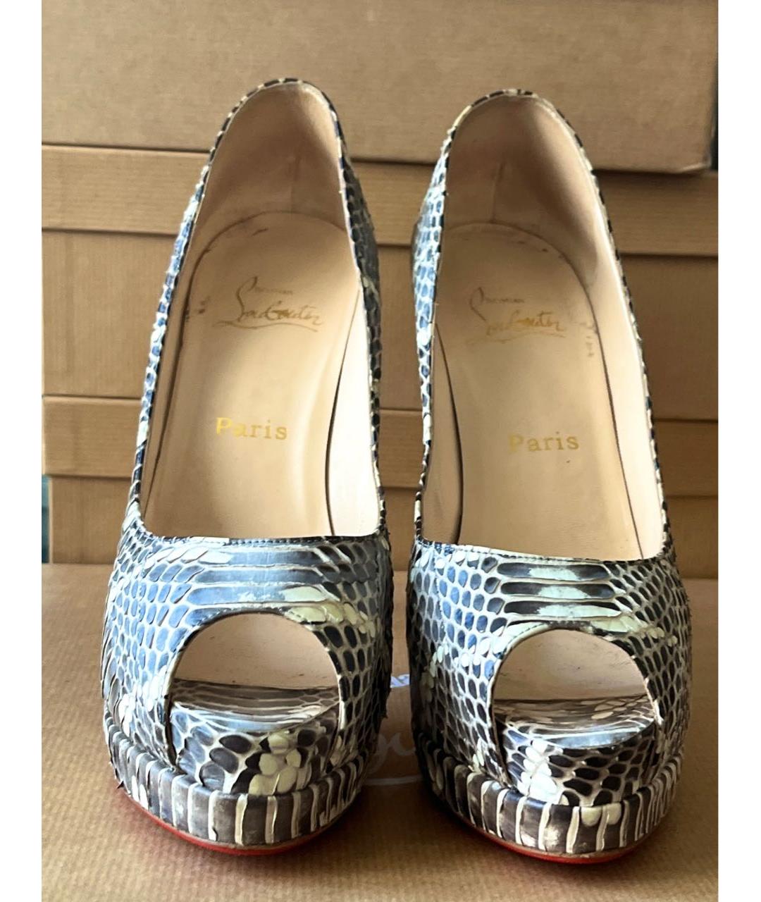CHRISTIAN LOUBOUTIN Коричневые туфли из экзотической кожи, фото 5