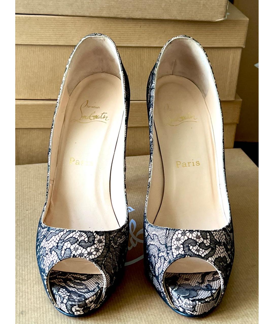 CHRISTIAN LOUBOUTIN Розовые текстильные туфли, фото 3