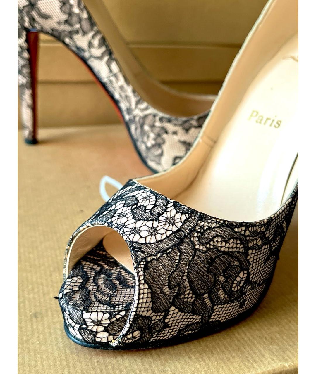 CHRISTIAN LOUBOUTIN Розовые текстильные туфли, фото 6