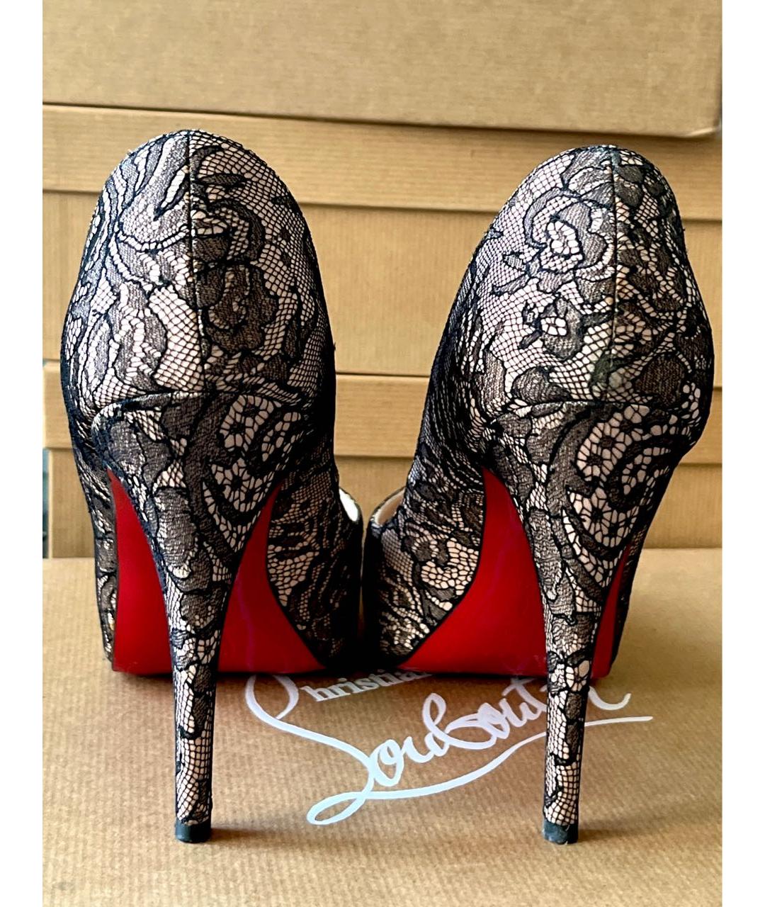 CHRISTIAN LOUBOUTIN Розовые текстильные туфли, фото 4