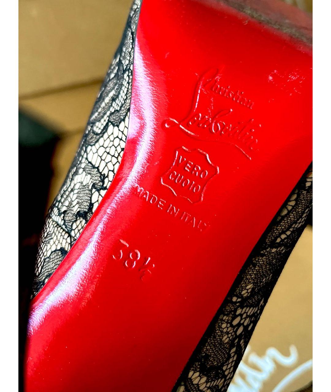 CHRISTIAN LOUBOUTIN Розовые текстильные туфли, фото 7