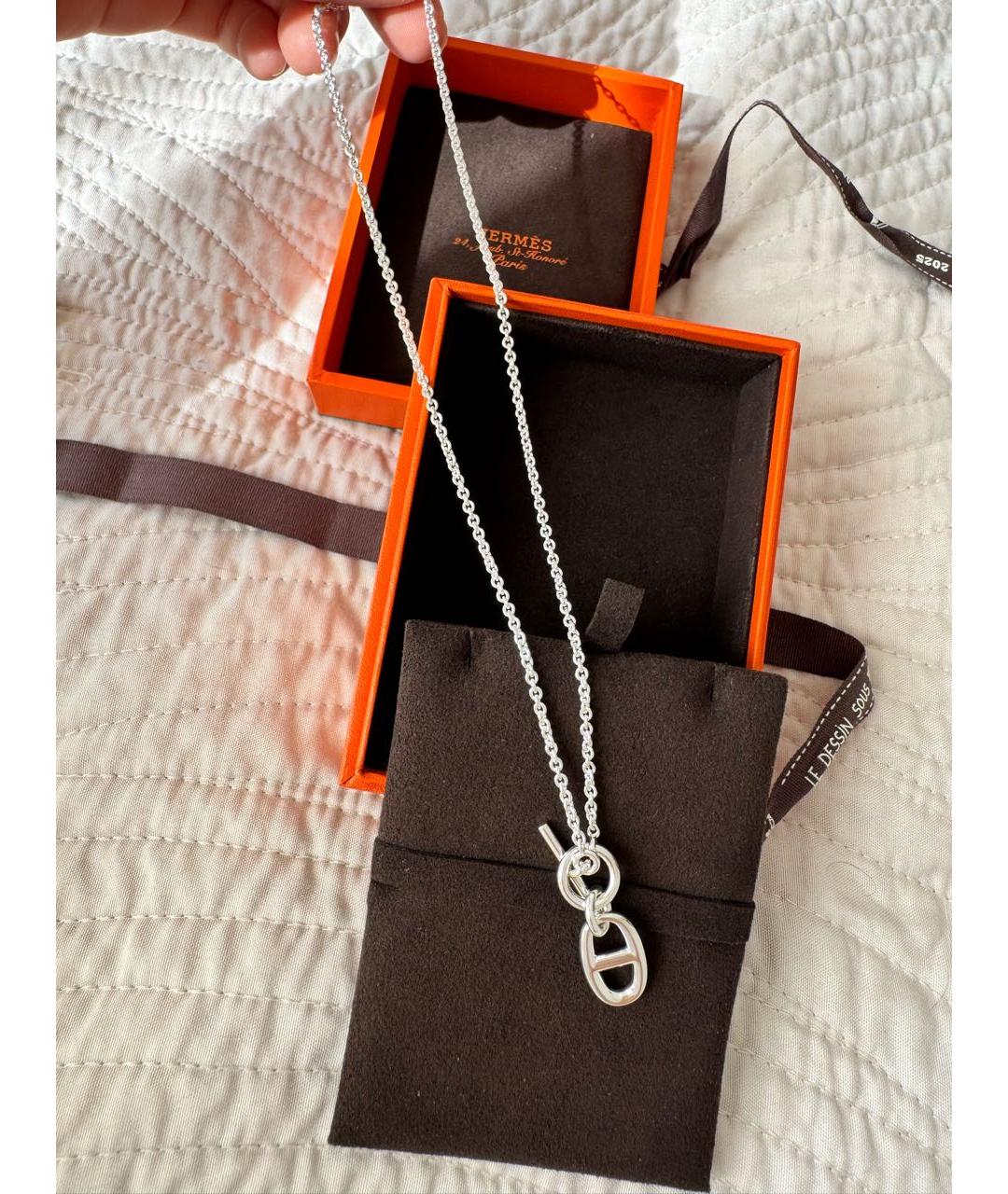 HERMES Серебряная серебряная подвеска, фото 2