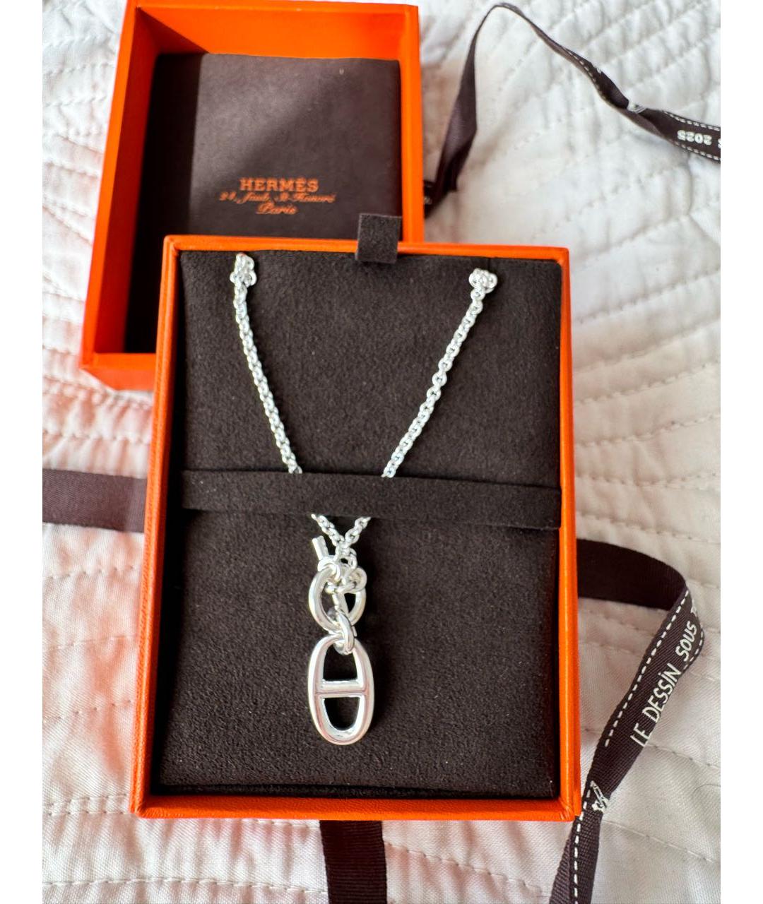 HERMES Серебряная серебряная подвеска, фото 3