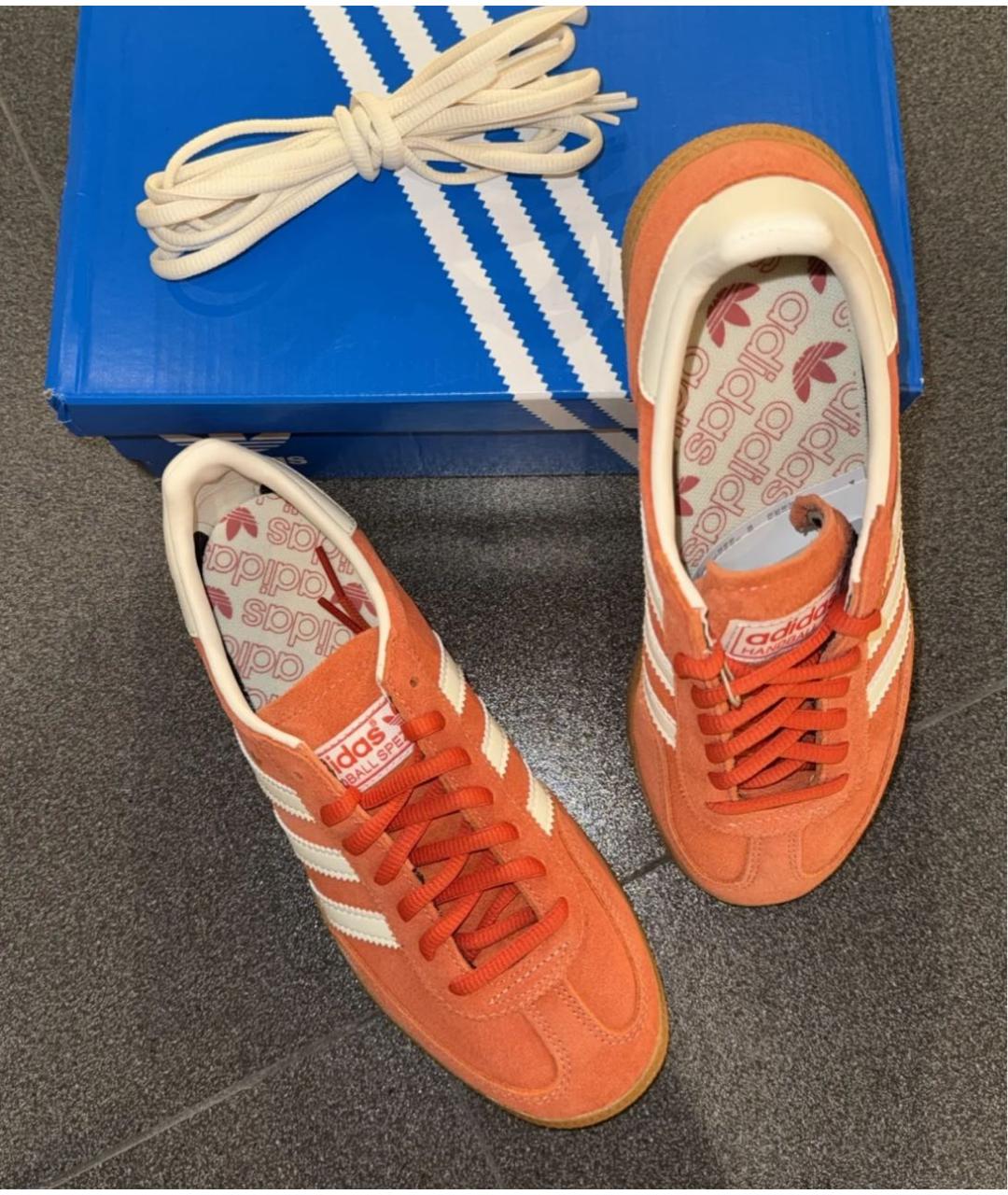 ADIDAS Оранжевое замшевые кеды, фото 2