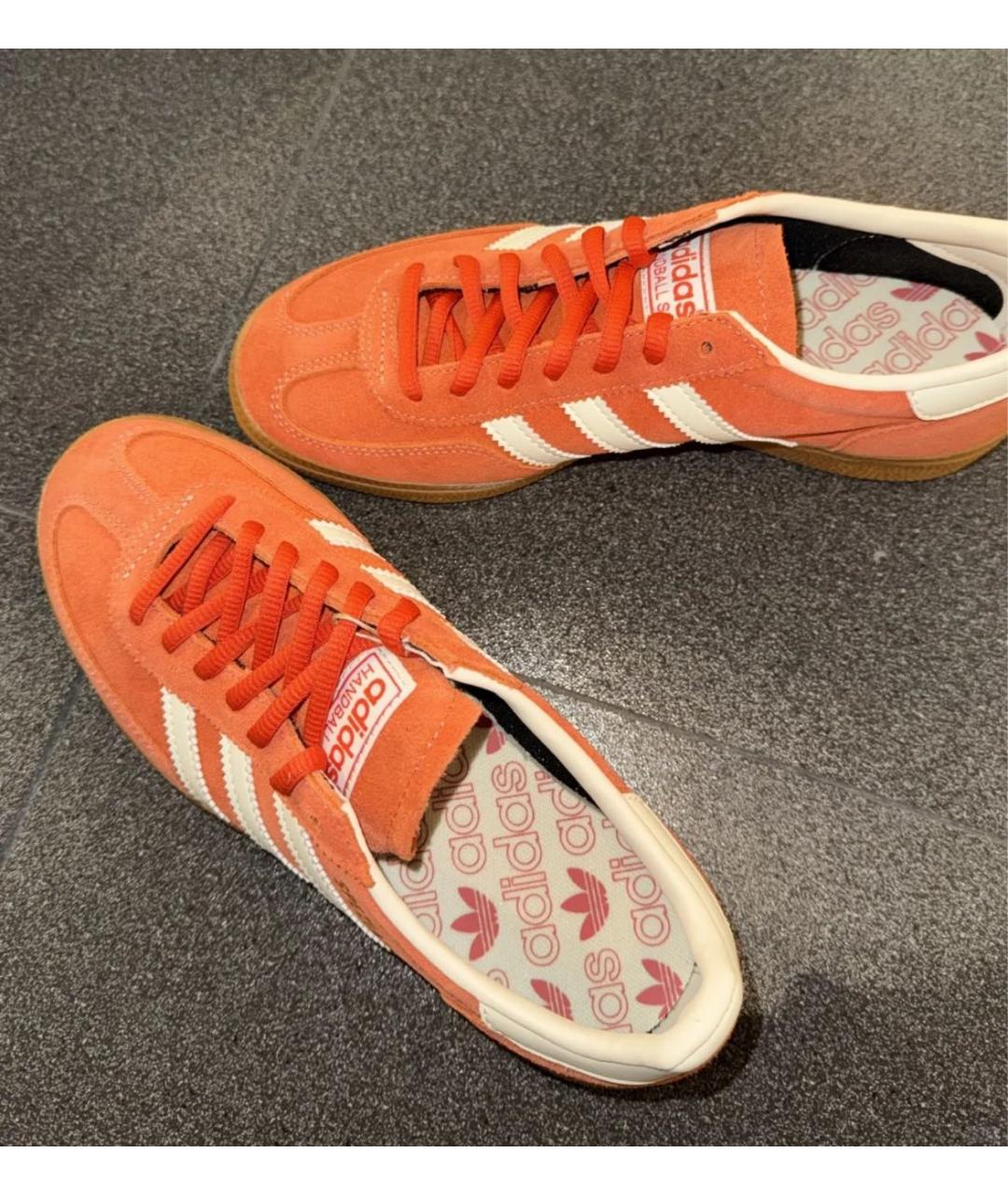 ADIDAS Оранжевое замшевые кеды, фото 3