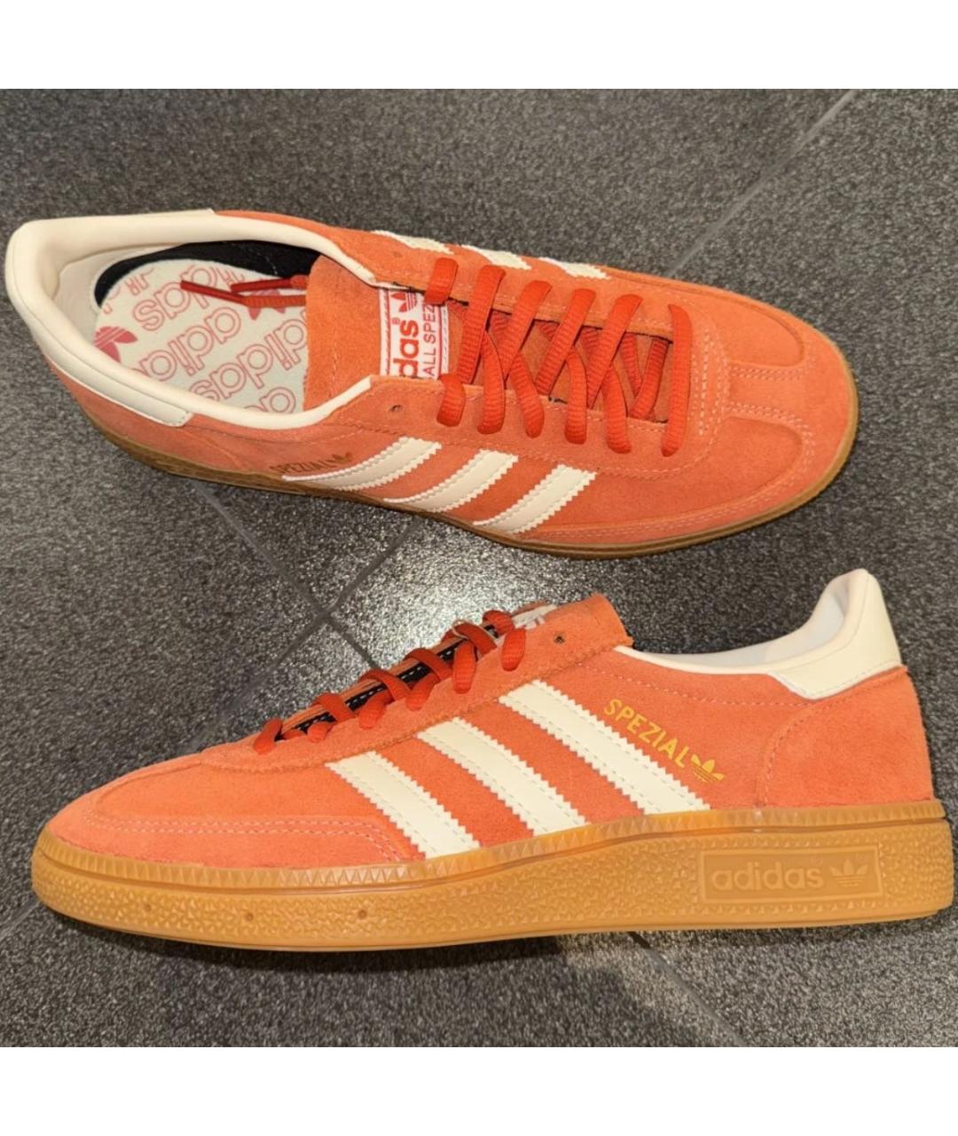 ADIDAS Оранжевое замшевые кеды, фото 4