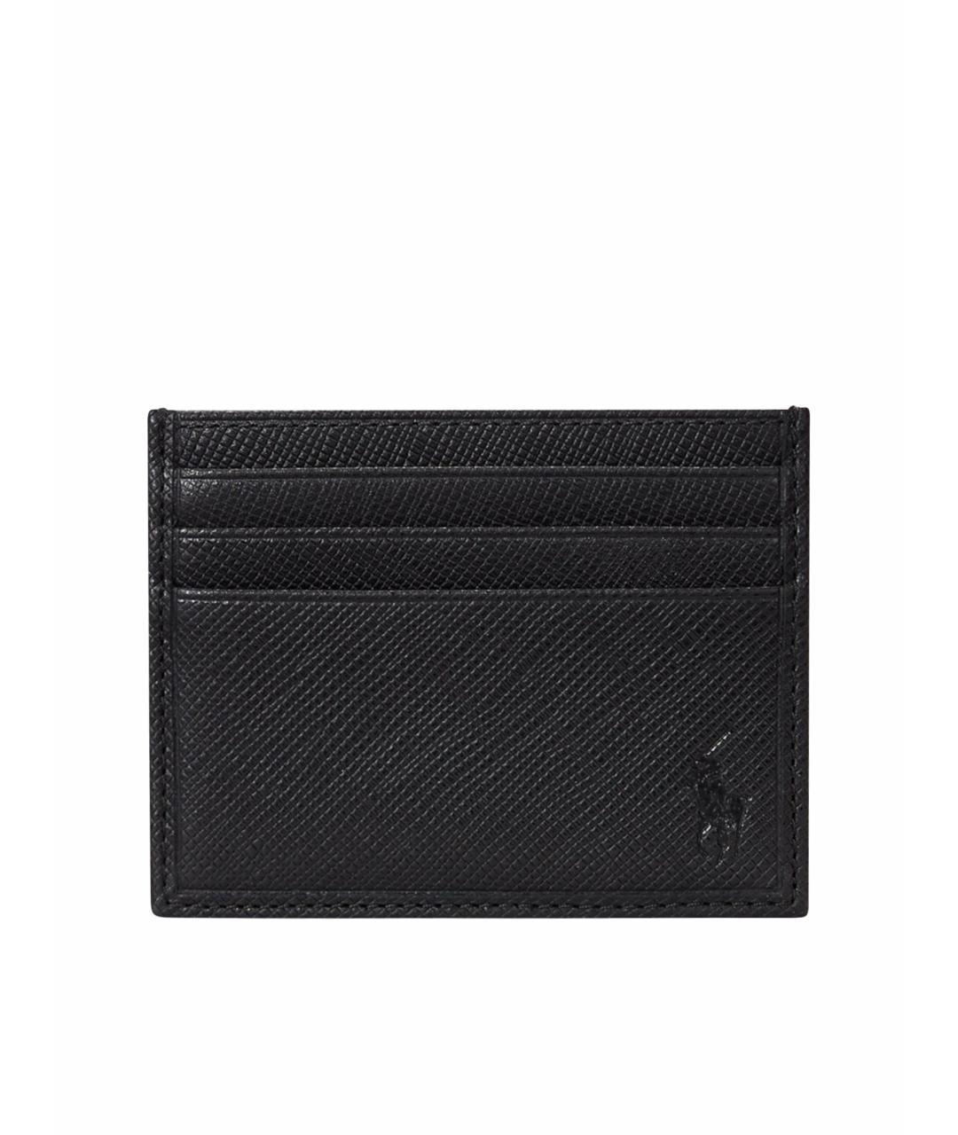 POLO RALPH LAUREN Черный кожаный кардхолдер, фото 1