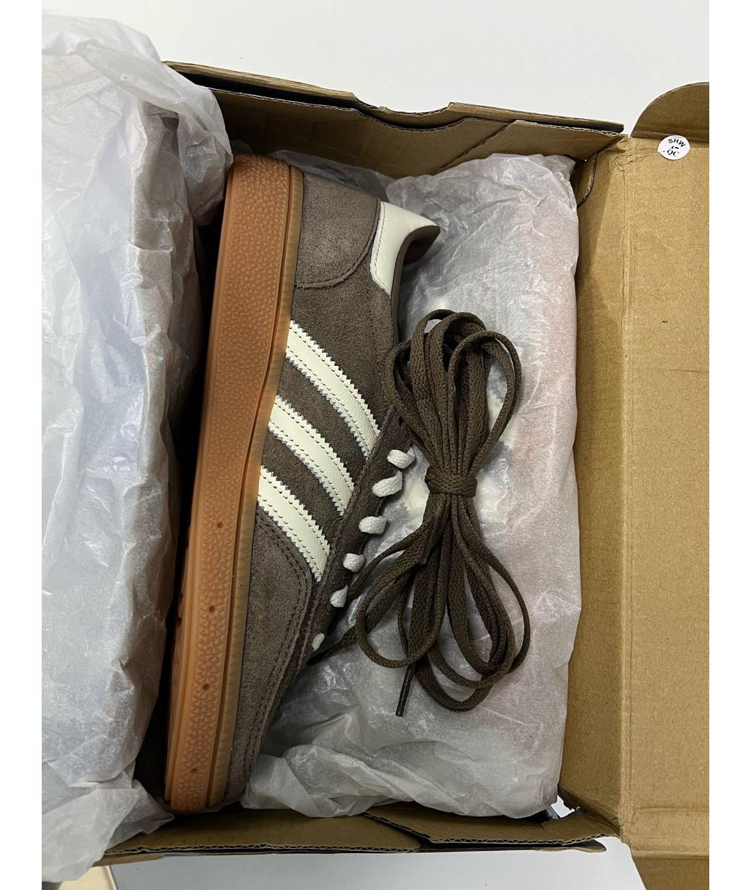 ADIDAS Коричневые замшевые кроссовки, фото 2