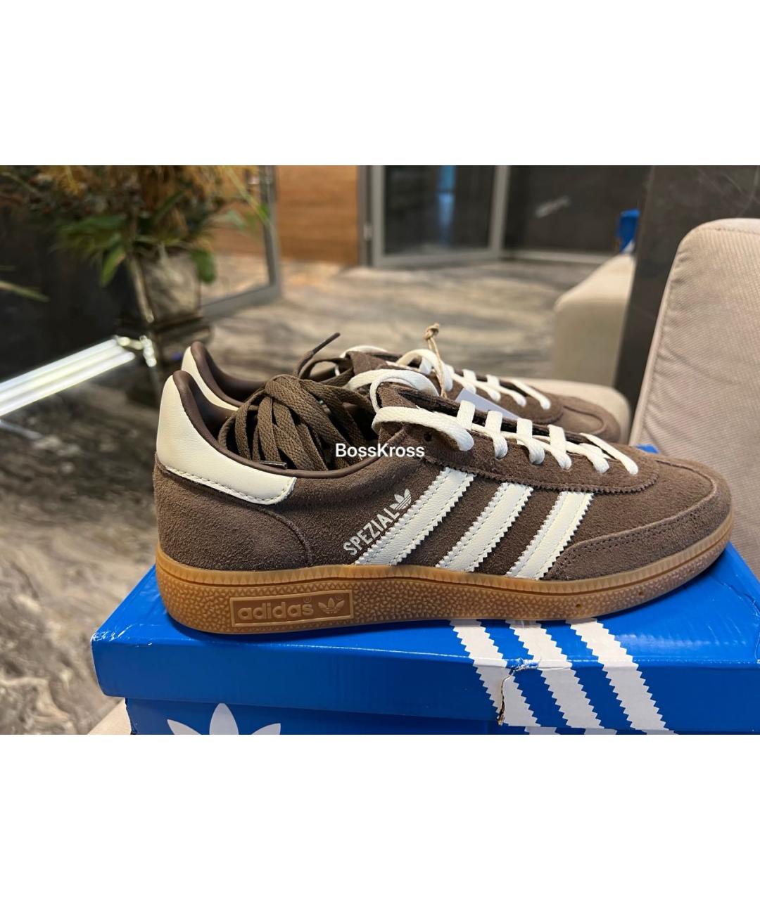 ADIDAS Коричневые замшевые кроссовки, фото 6