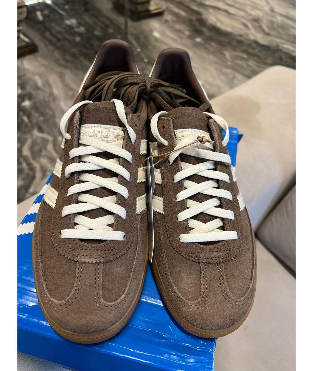 ADIDAS Коричневые замшевые кроссовки, фото 4