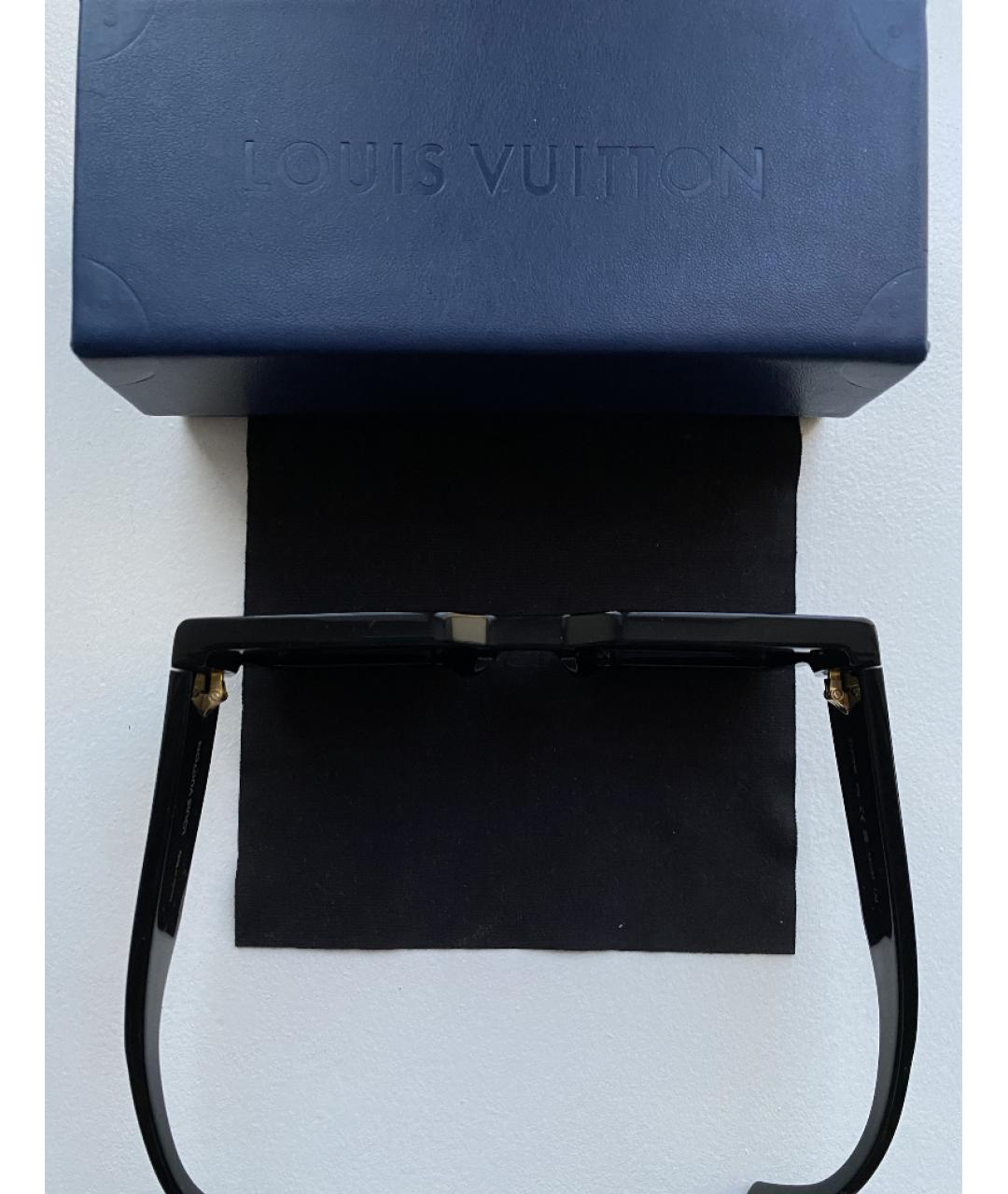 LOUIS VUITTON Черные пластиковые солнцезащитные очки, фото 6