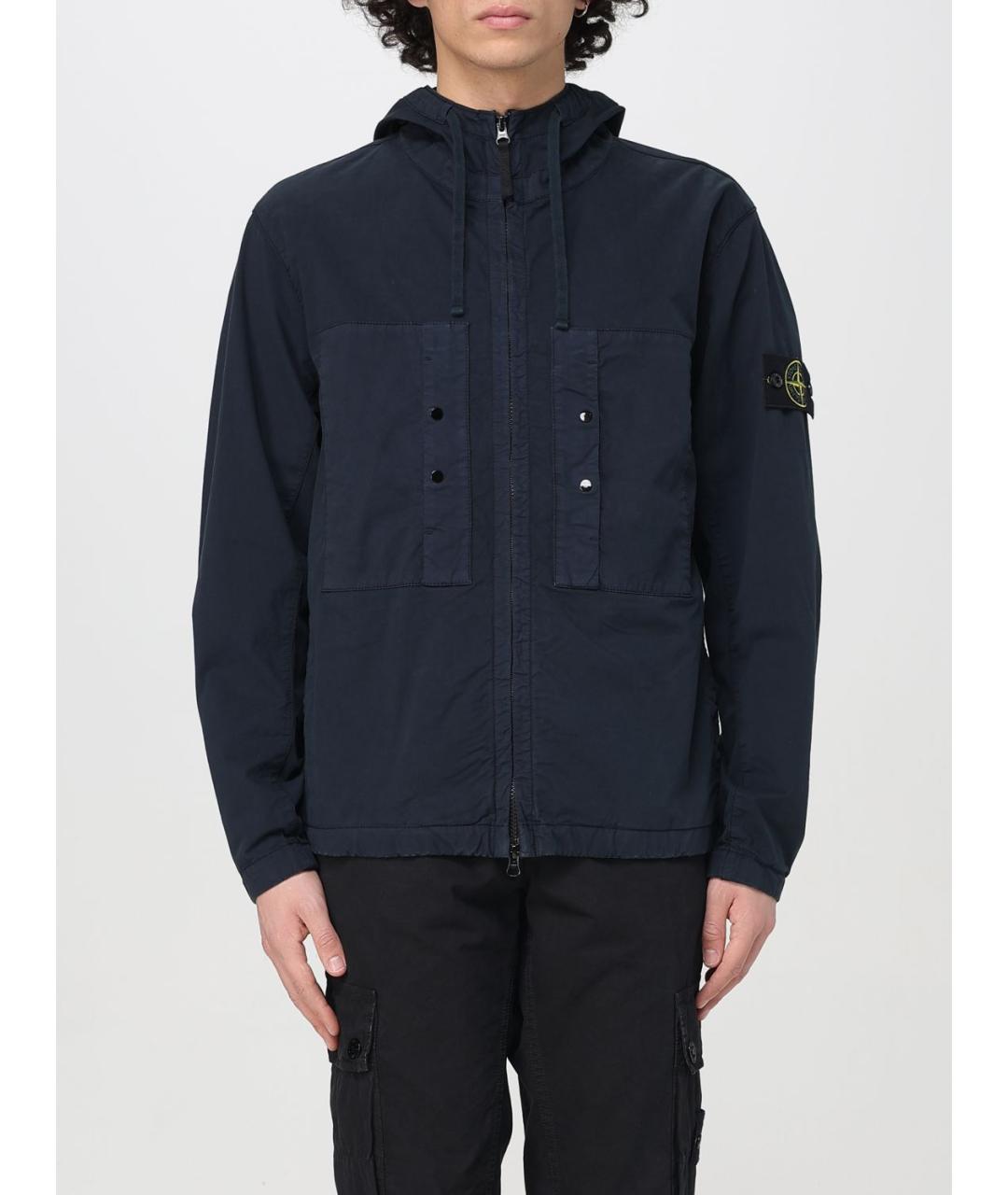STONE ISLAND Синяя хлопковая куртка, фото 2