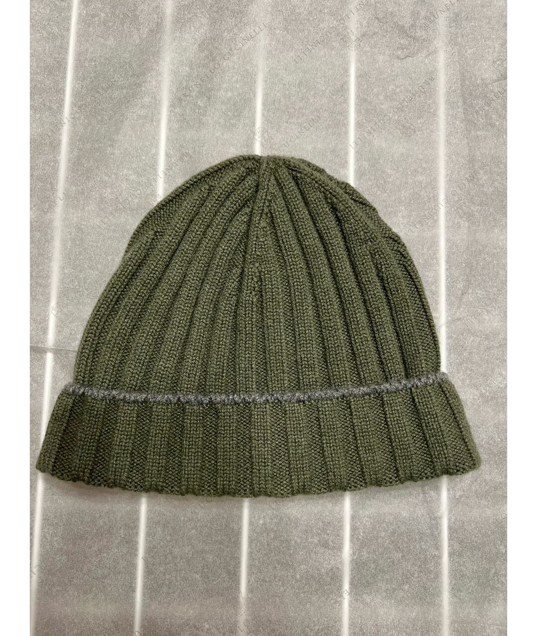 BRUNELLO CUCINELLI Зеленая кашемировая шапка, фото 2