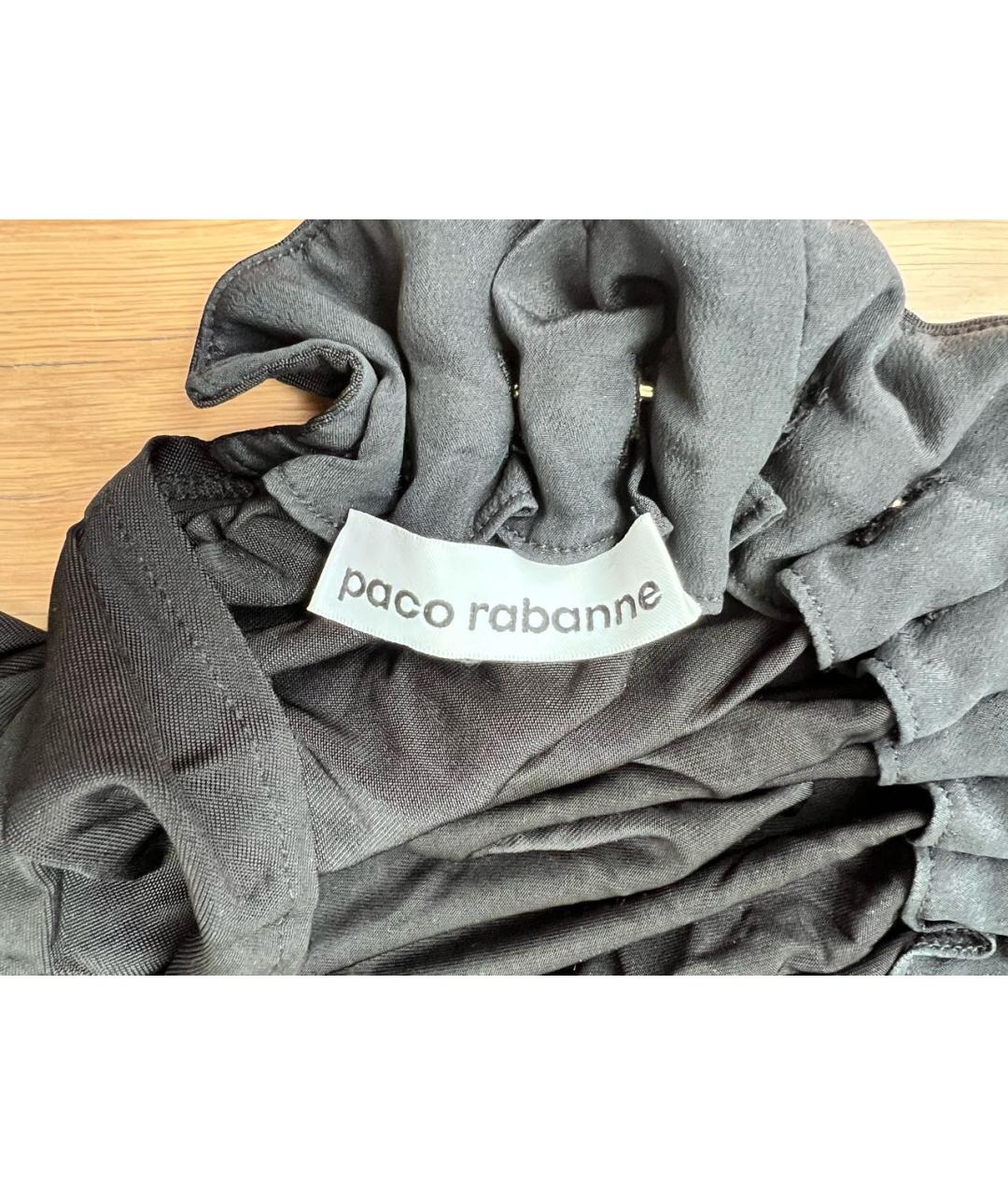 PACO RABANNE Черное вискозное вечернее платье, фото 3