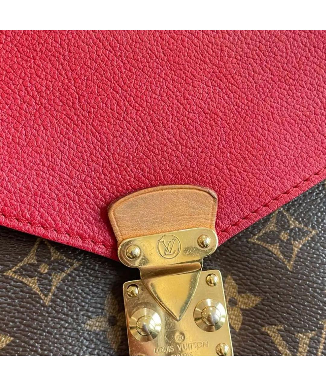 LOUIS VUITTON Коричневая кожаная сумка через плечо, фото 5