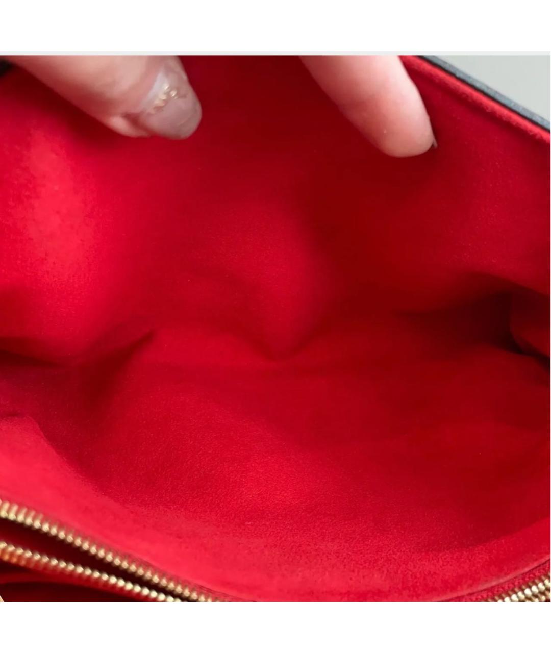 LOUIS VUITTON Коричневая кожаная сумка через плечо, фото 4