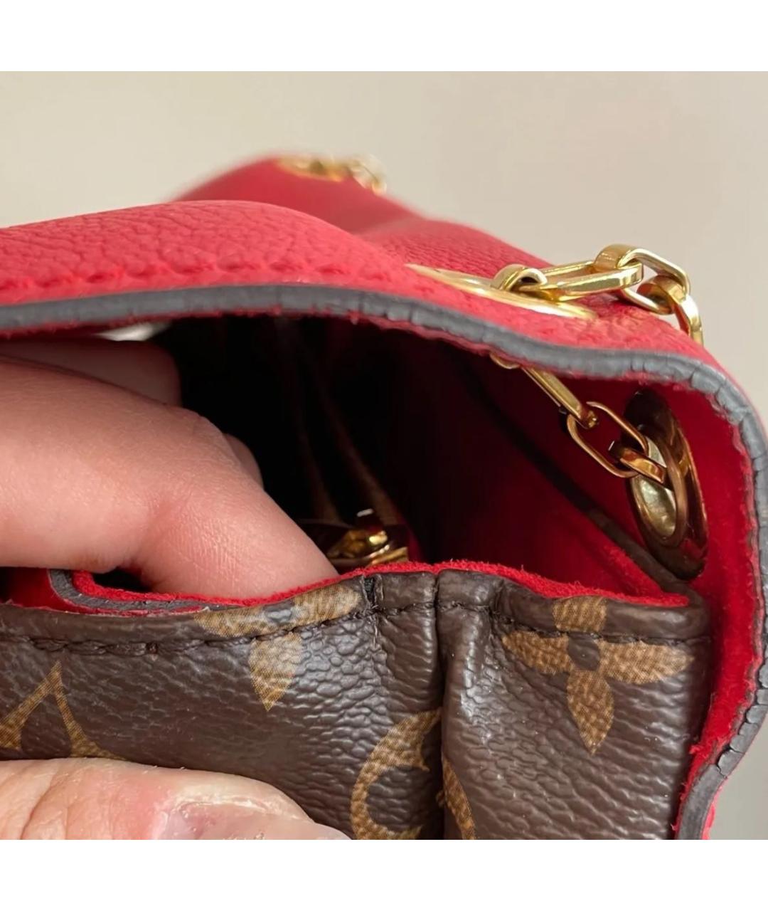 LOUIS VUITTON Коричневая кожаная сумка через плечо, фото 6