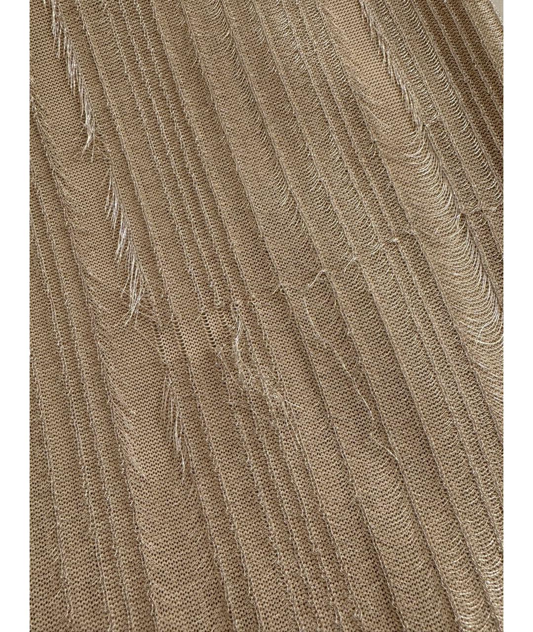 MAISON MARGIELA Бежевая вискозная юбка миди, фото 5