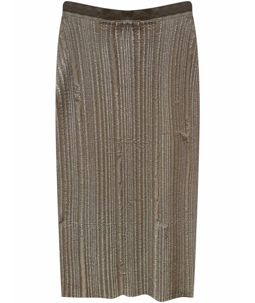MAISON MARGIELA Бежевая вискозная юбка миди, фото 1