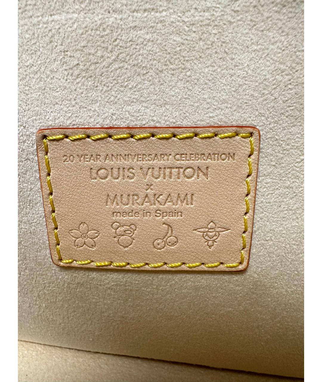 LOUIS VUITTON Белая кожаная сумка через плечо, фото 7