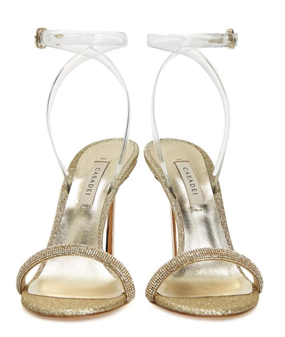 CASADEI Золотые босоножки, фото 2