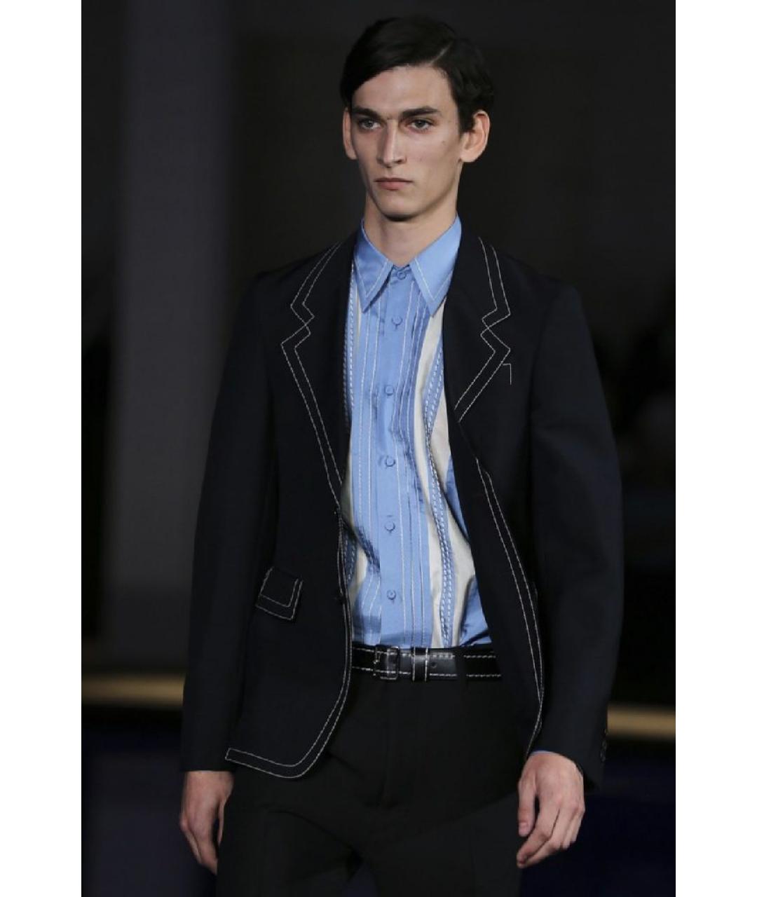 PRADA Голубая хлопковая блузы, фото 9